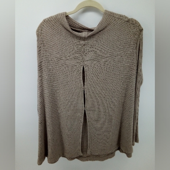 Free People We The Free Top People Lover Ribbed Long Sleeve Taupe XS Vegan Rayon - Picture 16 of 16